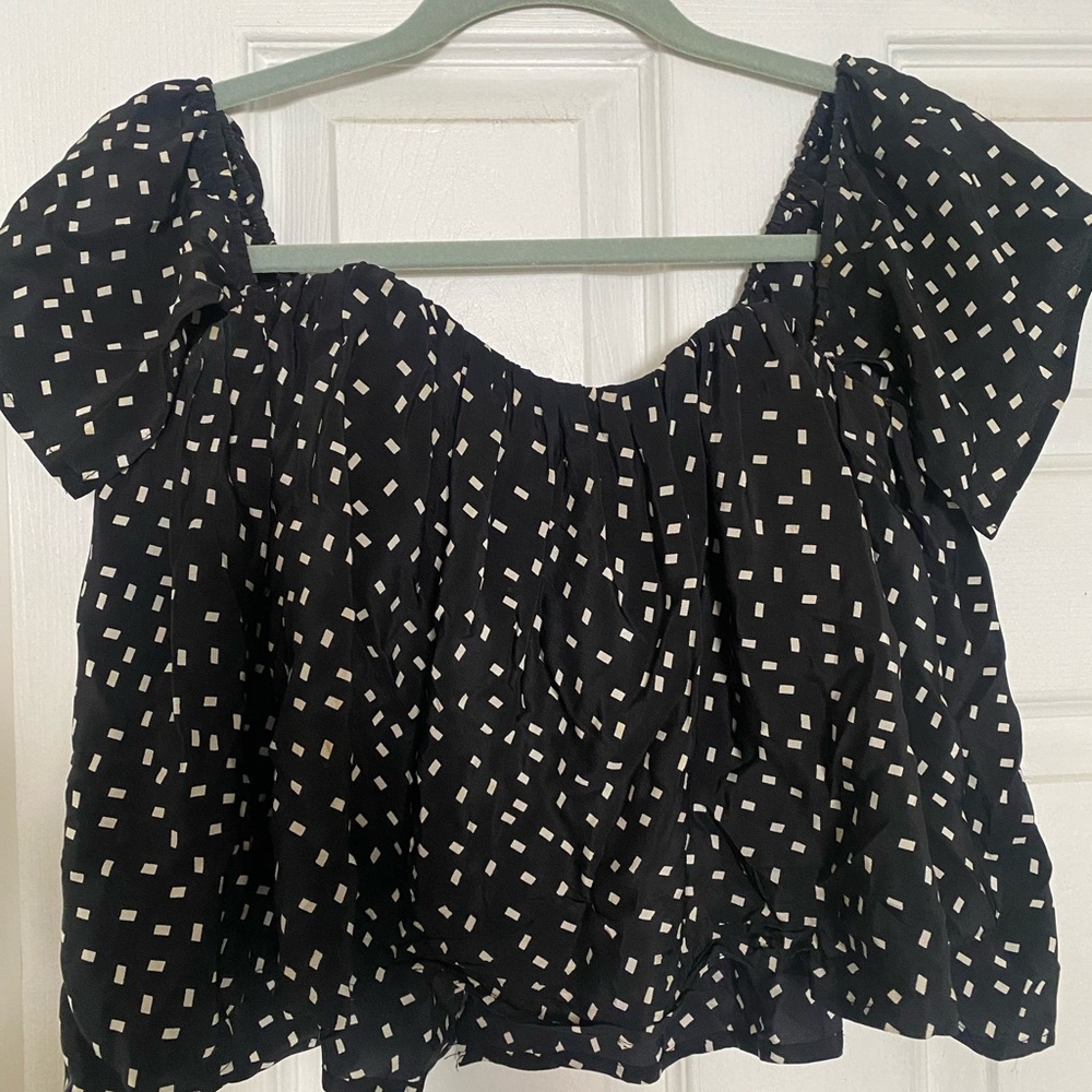 Stone Cold Fox off the shoulder top